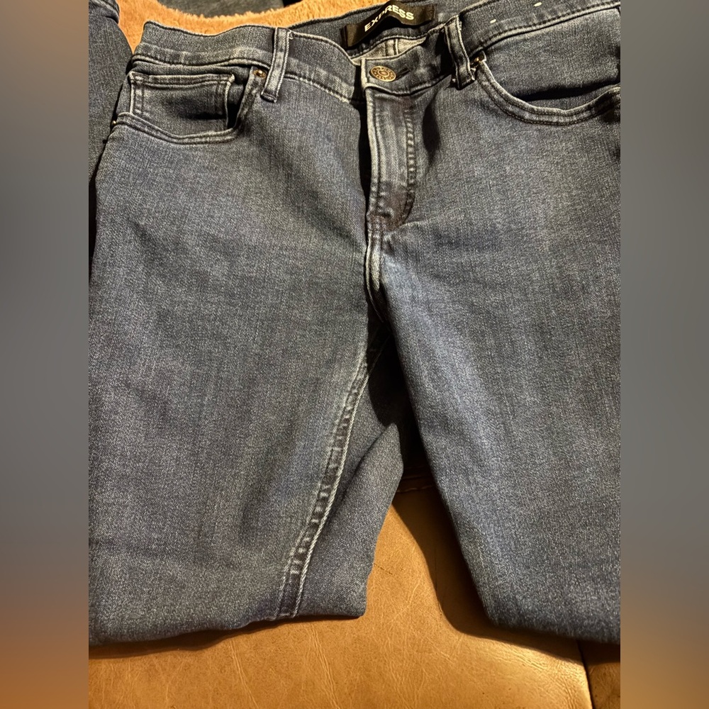 Express Women's Straight Blue Jeans